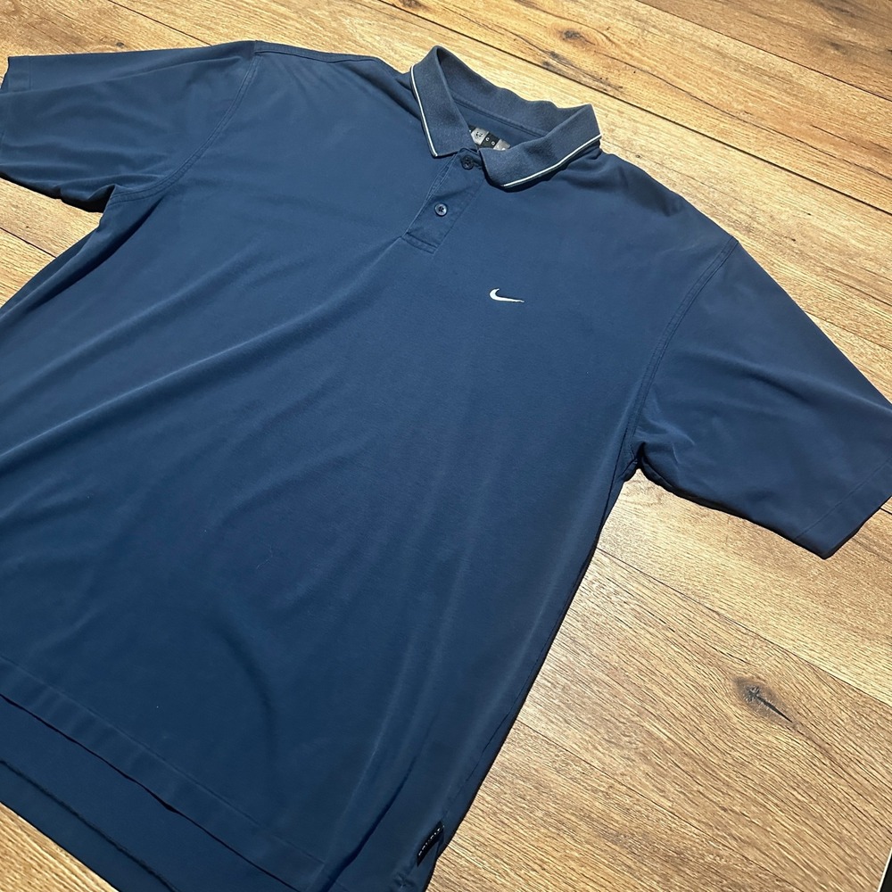 Vintage Nike Navy Blue Golf Polo Shirt Mens XL